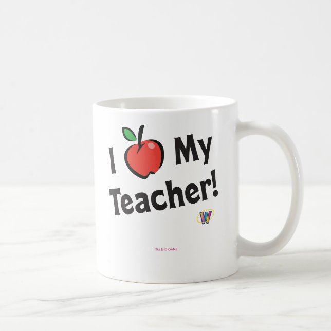 Taza De Café Webkinz: ¡Amo a mi profesor! (Derecha)