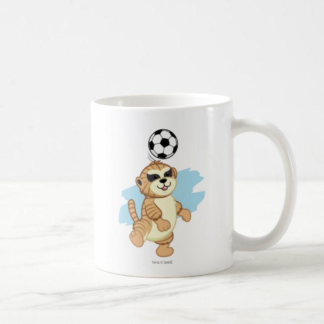 Taza De Café Webkinz el | Meerkat que juega al fútbol 2 (Derecha)