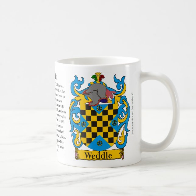 Taza De Café Weddle, el origen, el significado y el escudo (Derecha)