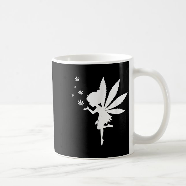 Taza De Café Weed Fairy Fantasy Leaf Stoner Pot Smoker (Derecha)