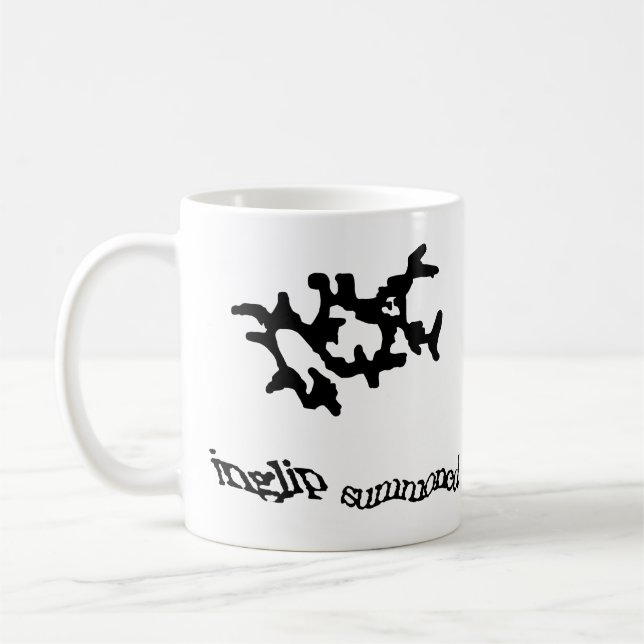 Taza De Café Weedalua que convoca negro (Izquierda)