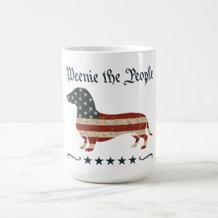 Taza De Café Weenie El Pueblo Dachshund 4 De Julio