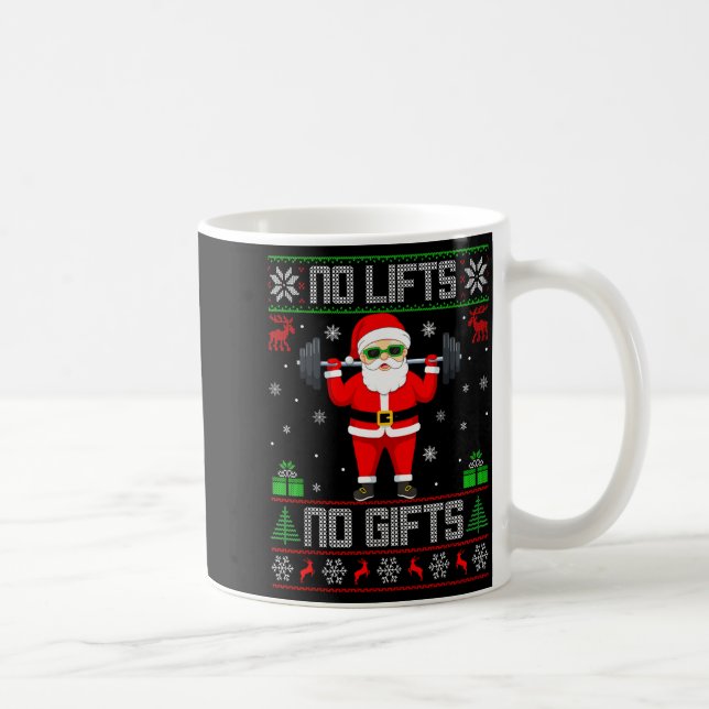Taza De Café Weightlifting Workout Gym Santa Christmas Ugly Swe (Derecha)