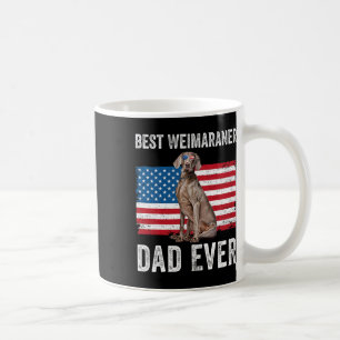 Taza De Café Weimaraner Dad American Flag Perro Lover Dueño 4O