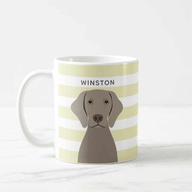 Taza De Café Weimaraner Mugs (Izquierda)