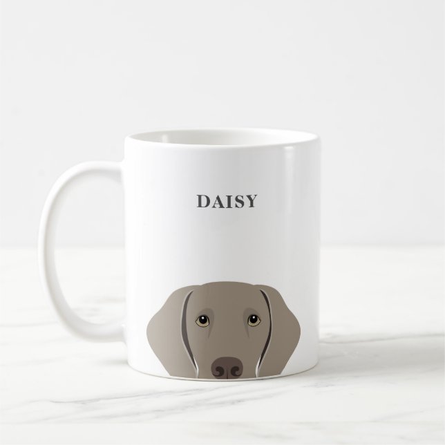 Taza De Café Weimaraner Mugs (Izquierda)
