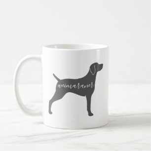 Taza De Café Weimaraner Perro Raza Silhouettes Personalizado