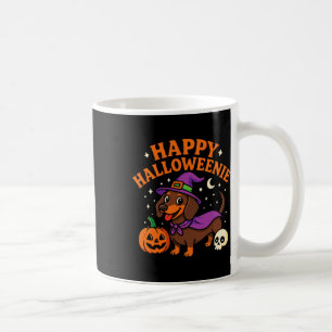 Taza De Café Weiner Dog Witch Happy Halloweenie Cute Halloween