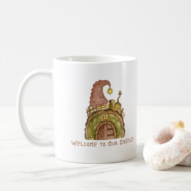 Taza De Café Welcome to Our Castle on a  (Con donut)