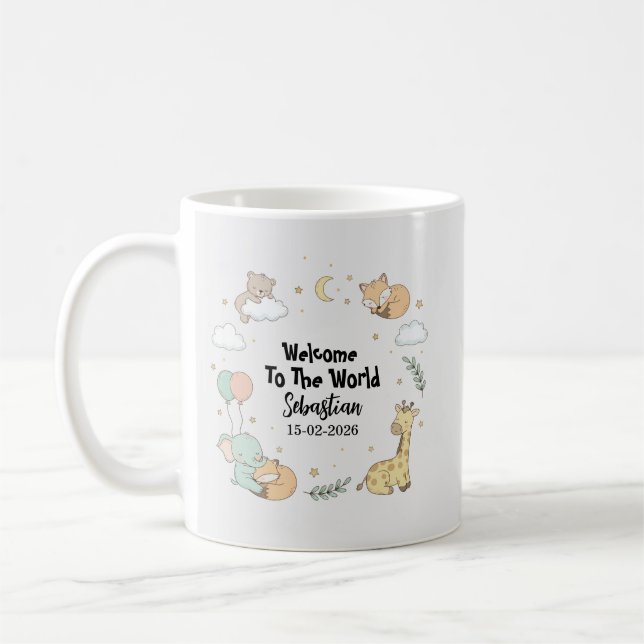 Taza De Café Welcome To The World Animals Coffee Mug (Izquierda)