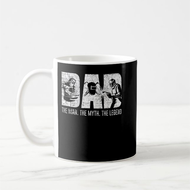 Taza De Café Welder Funny Soldando a Papá Hombre Padre Mitos (Izquierda)