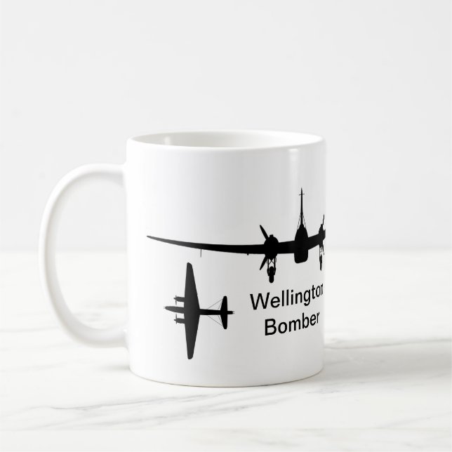 Taza De Café Wellington Bomber, Silhouette Mug (Izquierda)