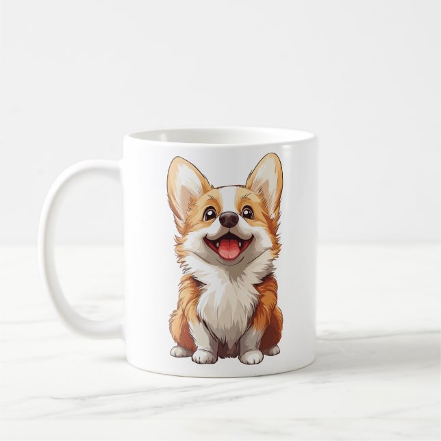 Taza De Café Welsh Corgi dog (Izquierda)