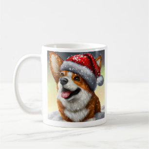 Taza De Café Welsh Corgi, Santa, Navidades Coffee Mug