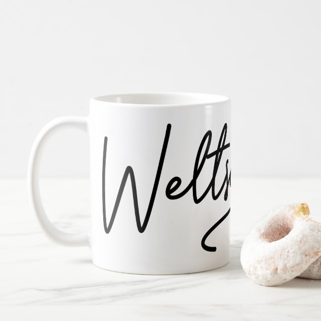 Taza De Café Weltschmerz, Palabra alemana, World Weariness, Ale (Con donut)