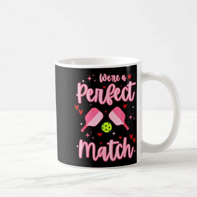 Taza De Café We're A Perfect Match Funny Ckleball Valentines Da (Derecha)