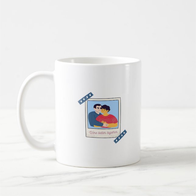 Taza De Café Were Better Together Graphic Minimal Design  (Izquierda)