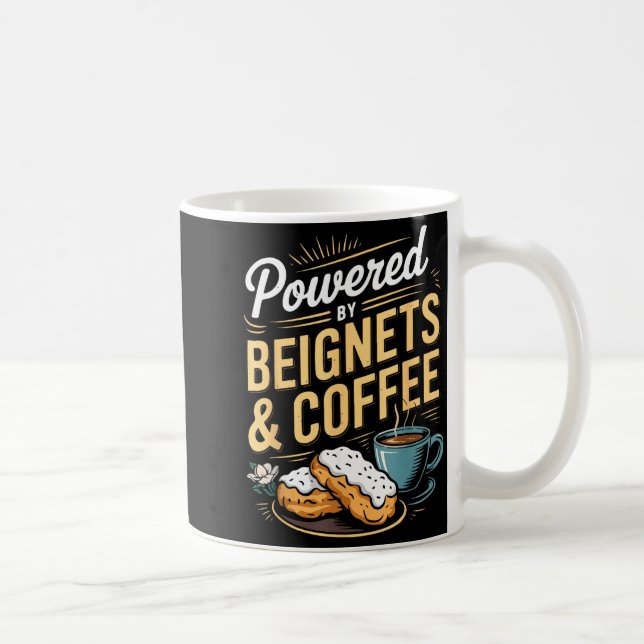 Taza De Café Wered By Beignets And Coffee Funny New Orleans Quo (Derecha)