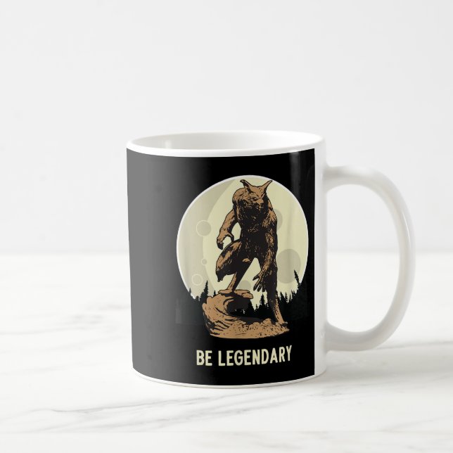 Taza De Café Werewolf Be Legendary Motivational Insrational  (Derecha)