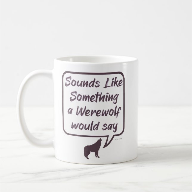 Taza De Café Werewolf Funny Fiesta De Juego Acuse (Izquierda)