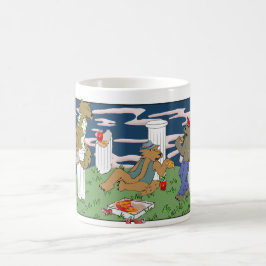 Taza De Café Werewolves Having Pizza Mug
