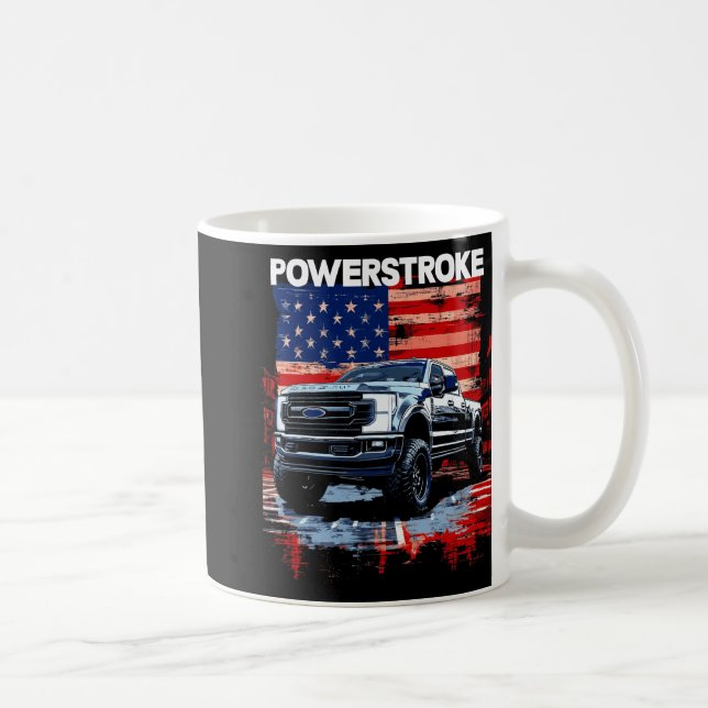 Taza De Café Werstroke Single Cab Truck American Flag New Body  (Derecha)