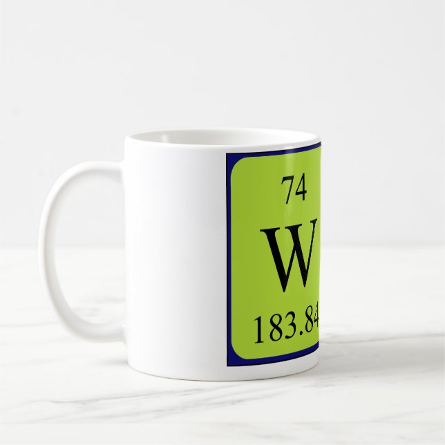 Taza De Café Wes nombre de tabla periódica mug (Izquierda)