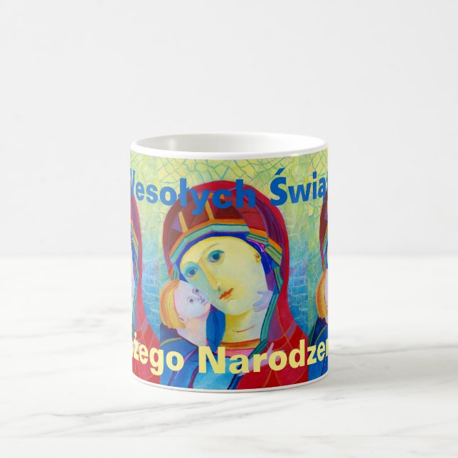 Taza De Café Wesołych Świąt Feliz Regalo navideño Polaco (Centro)
