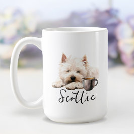 Taza De Café West Highland Terrier y coffee dog con actitud