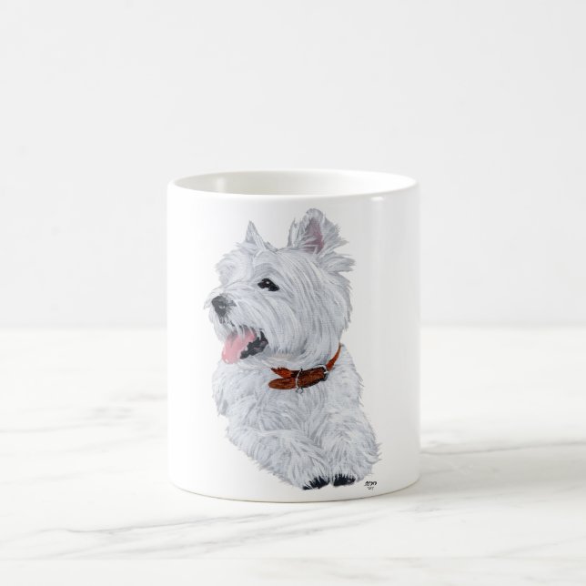 Taza De Café West Highland White Terrier alegre (Centro)