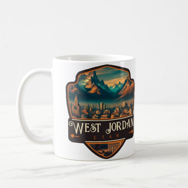Taza De Café West Jordan, Utah | Vintage (Izquierda)