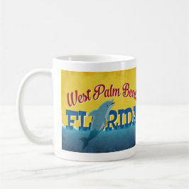Taza De Café West Palm Beach Florida Travesía de época retro de