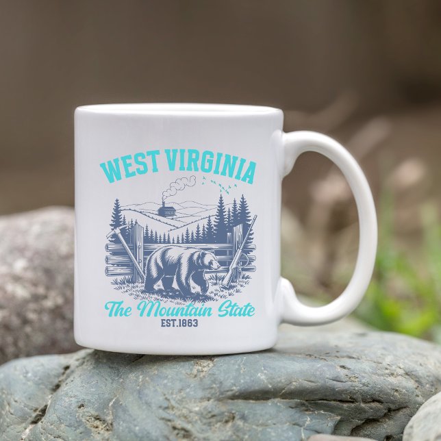 Taza De Café West Virginia Wilderness Bear Souvenir (Subido por el creador)