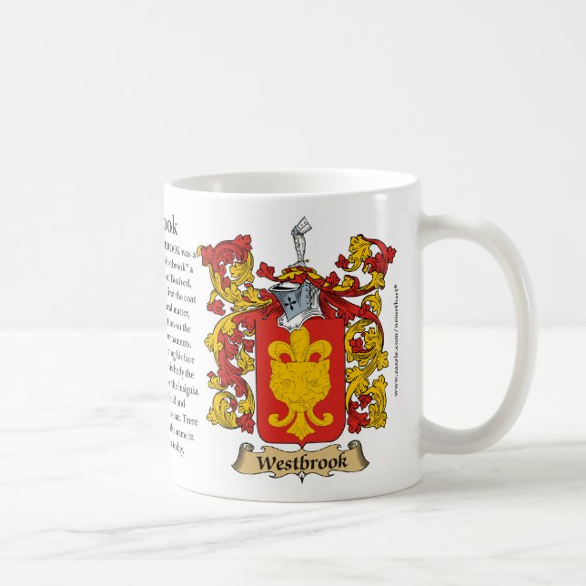 Taza De Café Westbrook, el origen, el significado y el escudo (Derecha)