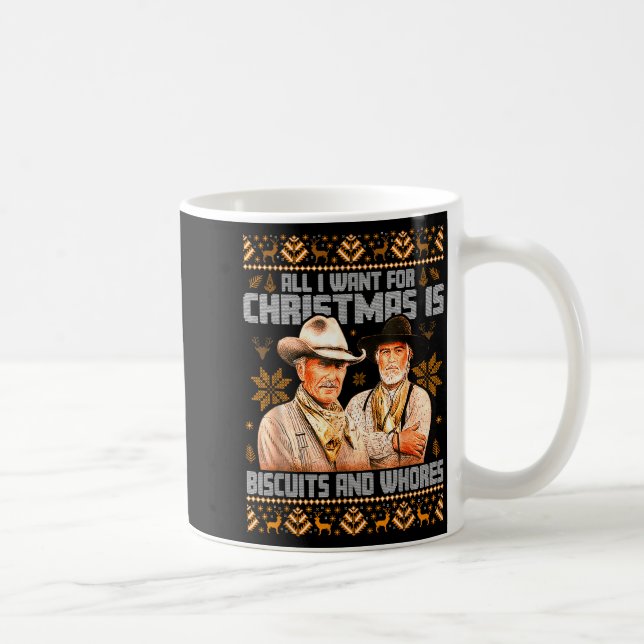 Taza De Café Western Biscuits And S Christmas Ugly  (Derecha)