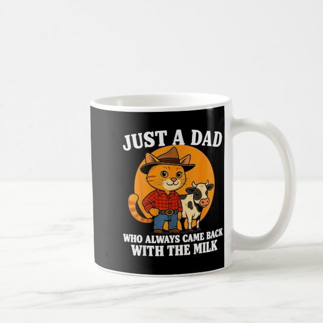 Taza De Café Western Cowboy Cat Just A Dad Who Came Back With M (Derecha)