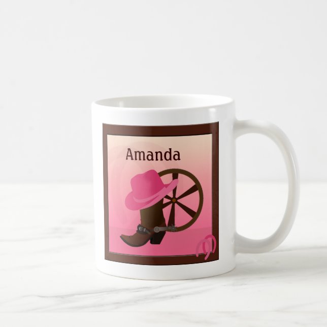 Taza De Café Western Cowgirl Personalizado Mug (Derecha)