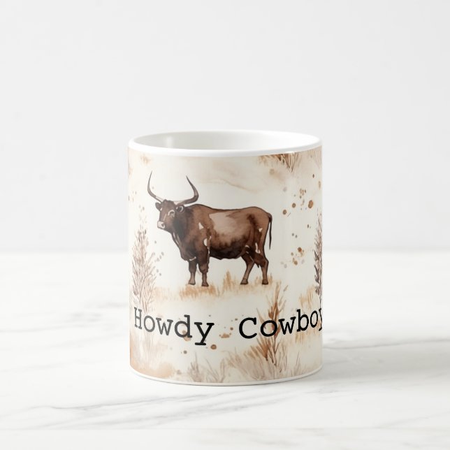 Taza De Café Western Farm Animal Highland Cow (Centro)