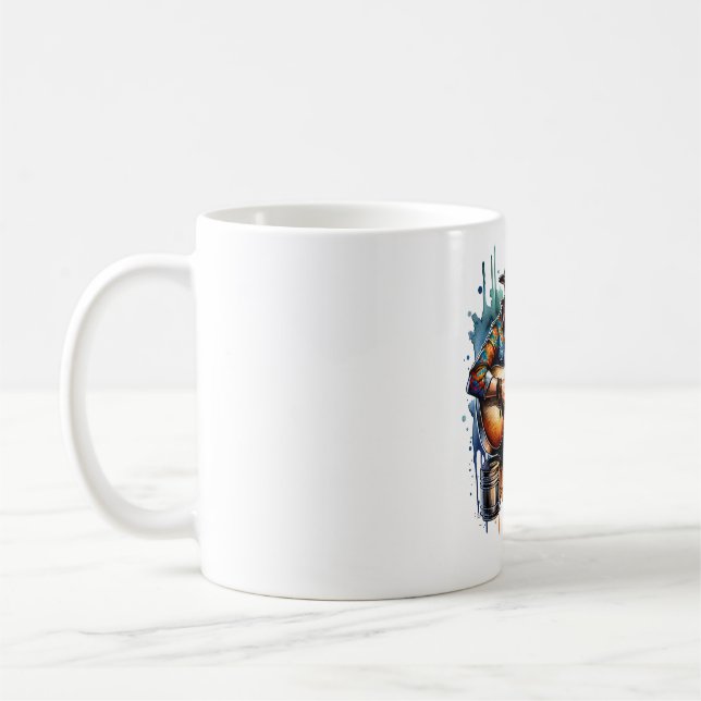 Taza De Café ✨Western Vibes – Cowboy Playing Guitar Design for  (Izquierda)