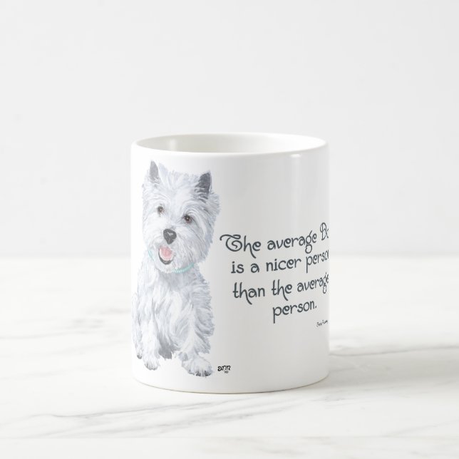 Taza De Café Westidom - El perro promedio es una persona más ag (Centro)