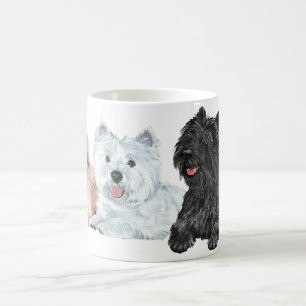 Taza De Café Westie con dos Cairn Terriers