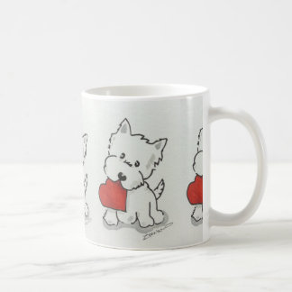 Taza De Café Westie con el corazón