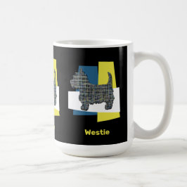 Taza De Café Westie White Terrier Mascota Perro Silhouette Y&B 