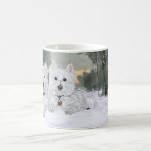 Taza De Café Westies en Invierno