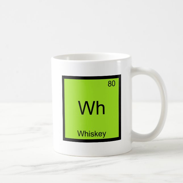 Taza De Café Wh - camiseta divertida del símbolo del elemento (Derecha)