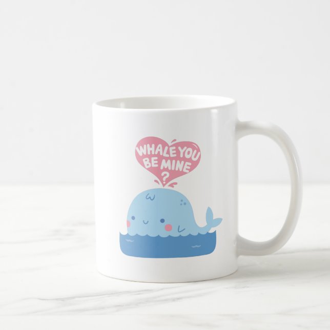 Taza De Café Whale, tú eres mi adorable confesión de amor (Derecha)