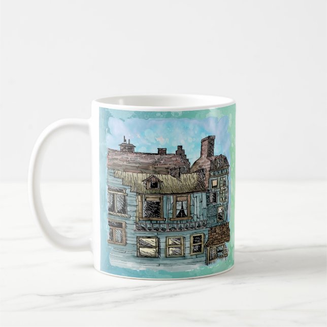 Taza De Café Wharf Scene 2 mug (Izquierda)
