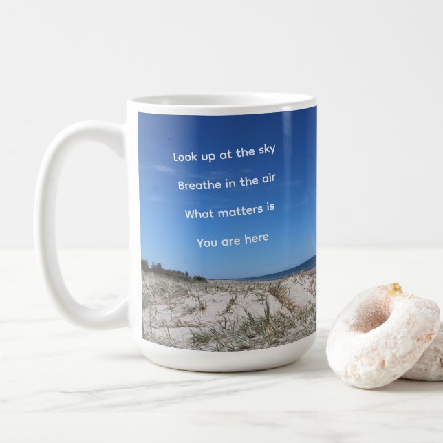 Taza De Café "What Matters Is You Are Here" (Con donut)