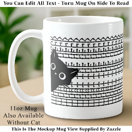Taza De Café What The Heck Hidden Message & Cat, Funny
