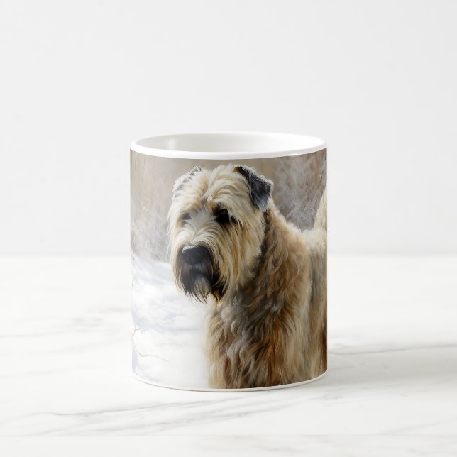 Taza De Café Wheaten Terrier Let It Snow Navidades (Centro)